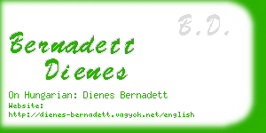 bernadett dienes business card